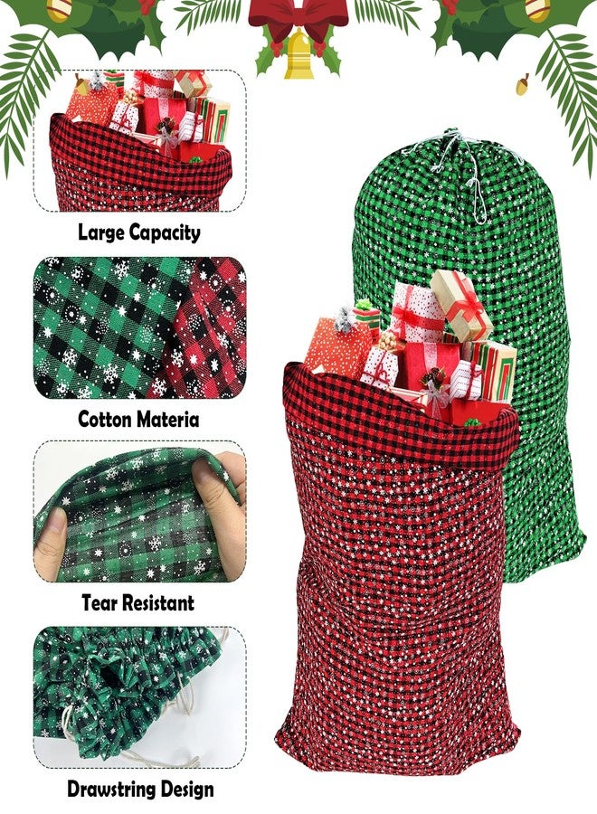 Foxtell Reusable Extra Large Jumbo Christmas Gift Bags with Drawstring, 47.2 x 31.5 Inches Santa Bags Extra Large, Giant Gift Bags for Huge Gifts, Santa Sack Extra Larger Heavy Duty Xmas Bag Large Christmas Wrapping Bags for Storing Presents - Image 3